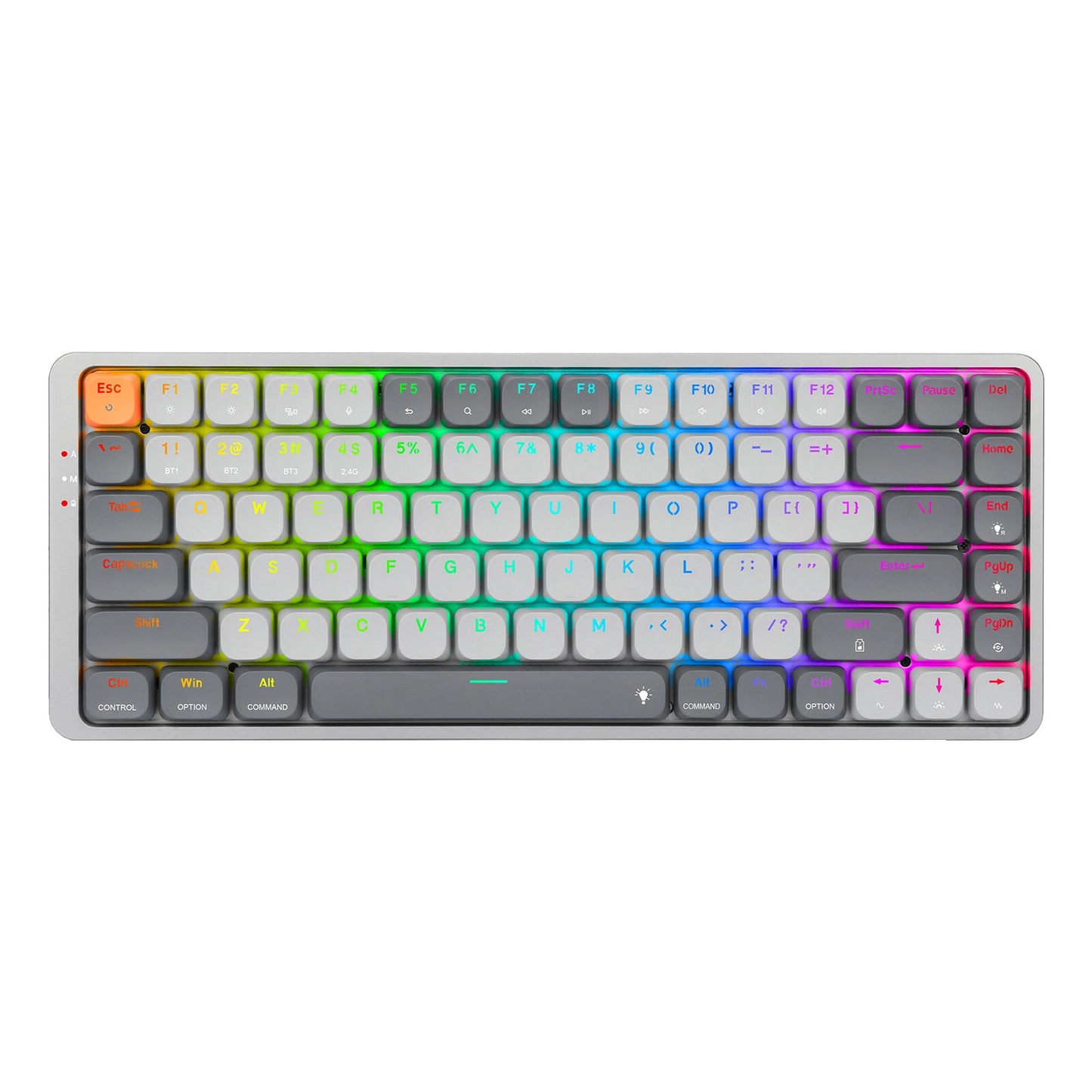 REDRAGON K652GG-RGB-PRO Azure keyboard USB + RF Wireless + Bluetooth Grey