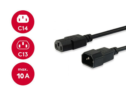 Equip High Quality Power Cord, C13 to C14, 1.8m