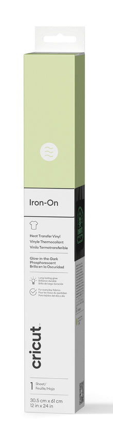 Cricut Glow-in-the-Dark Iron-On Heat transfer vinyl sheet 1 sheets