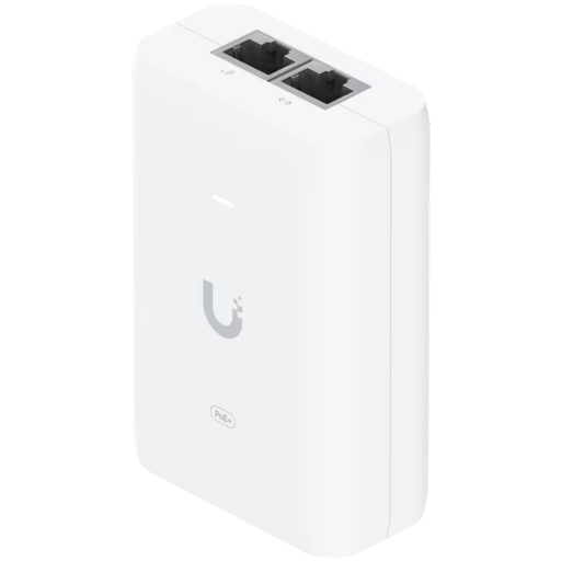 Ubiquiti Networks Ubiquiti U-POE+ adapter 30W, powers UniFi PoE+ devices, reduce dependency on PoE switch power, Contains RJ45 data input, AC cable with earth ground, and PoE+ output
