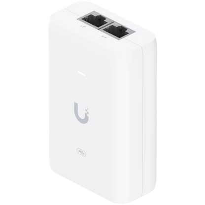 Ubiquiti Networks Ubiquiti U-POE+ adapter 30W, powers UniFi PoE+ devices, reduce dependency on PoE switch power, Contains RJ45 data input, AC cable with earth ground, and PoE+ output