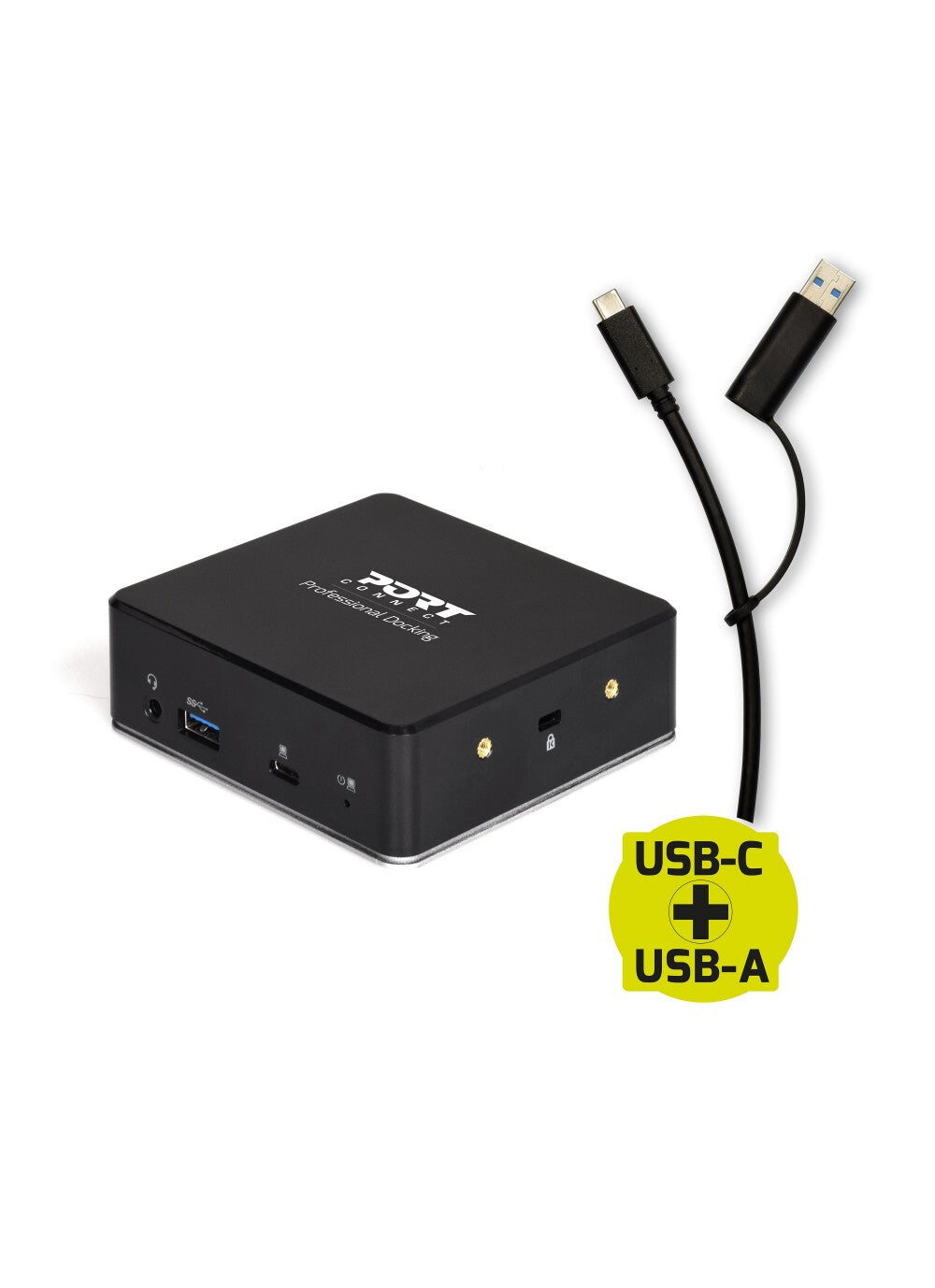 Port Designs 901908 laptop dock/port replicator Black