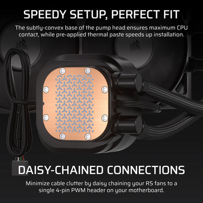 Corsair Nautilus 240 RS LCD Processor All-in-one liquid cooler 12 cm Black 1 pc(s)