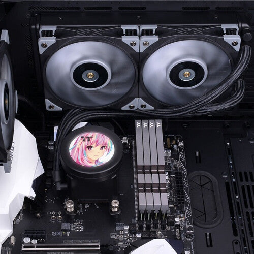Thermaltake CL-W322-PL12GM-B computer cooling system Processor All-in-one liquid cooler 12 cm Black, Grey