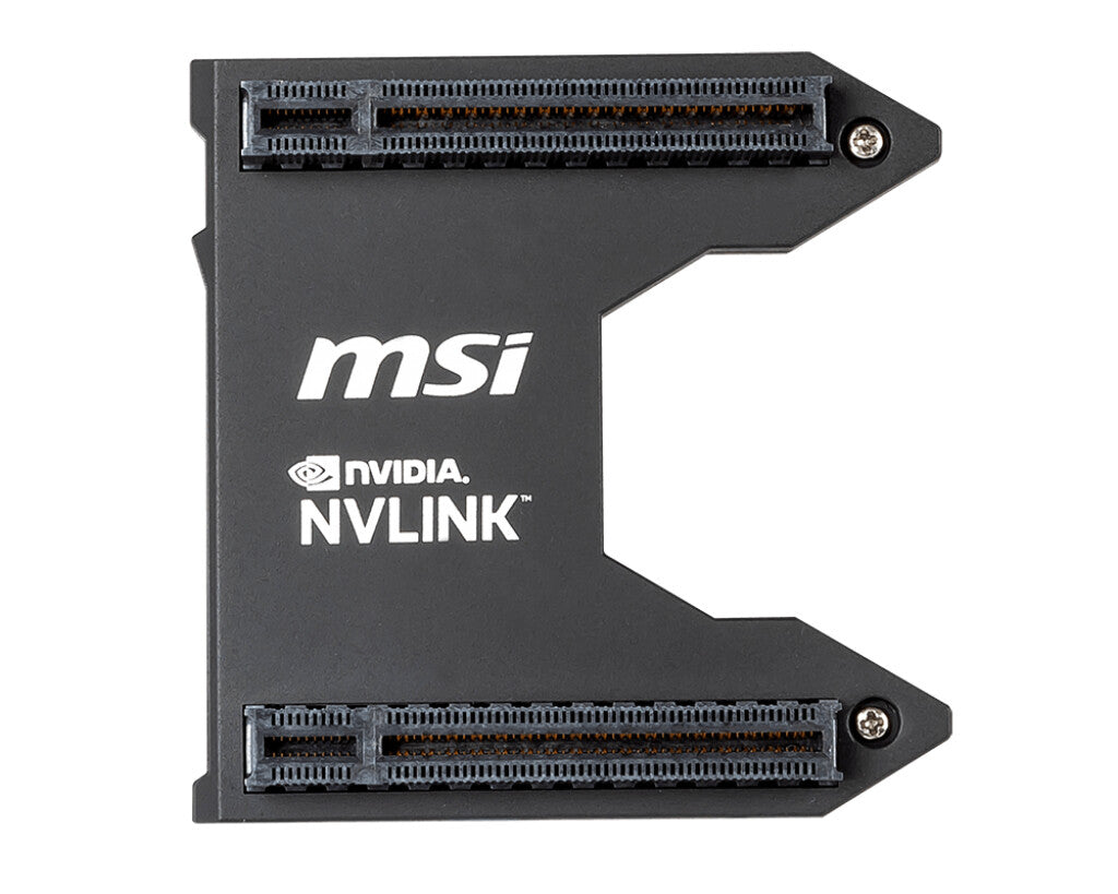 MSI NVLink GPU Bridge for GeForce RTX SLI Configuration '2-way SLI Bridge for Compatible GeForce RTX GPU, Optimised for 4K+ UHD Resolution, 144hz Refresh rate, RGB Mystic Light'