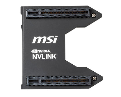 MSI NVLink GPU Bridge for GeForce RTX SLI Configuration '2-way SLI Bridge for Compatible GeForce RTX GPU, Optimised for 4K+ UHD Resolution, 144hz Refresh rate, RGB Mystic Light'
