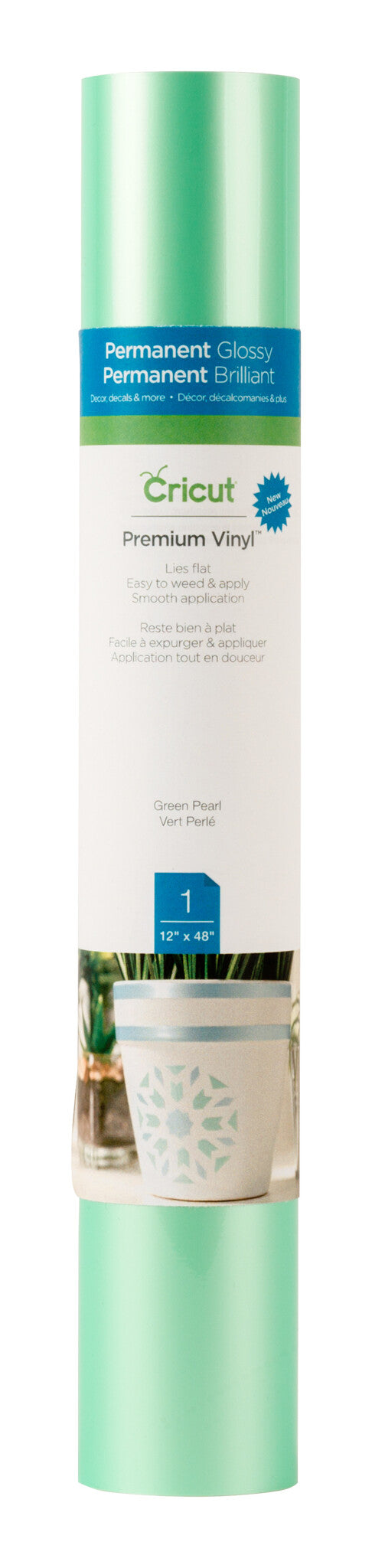 Cricut Premium Vinyl Pearl Pastel - Permanent, Glossy Green