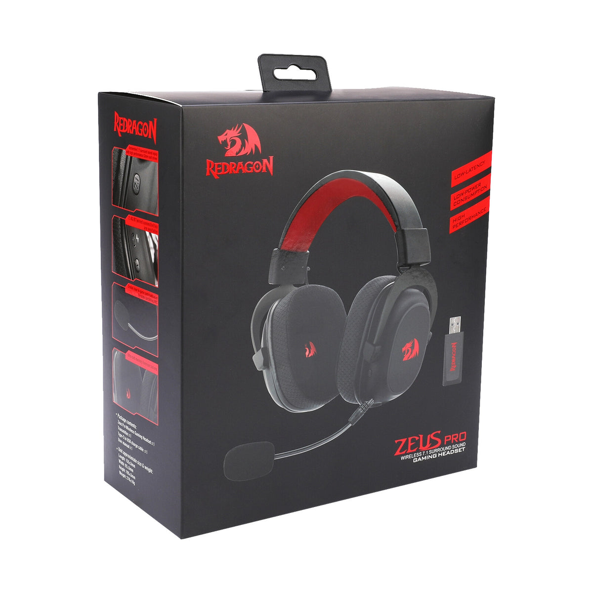 REDRAGON H510 Zeus Pro RGB Headset Wired & Wireless Head-band Calls/Music Bluetooth Black