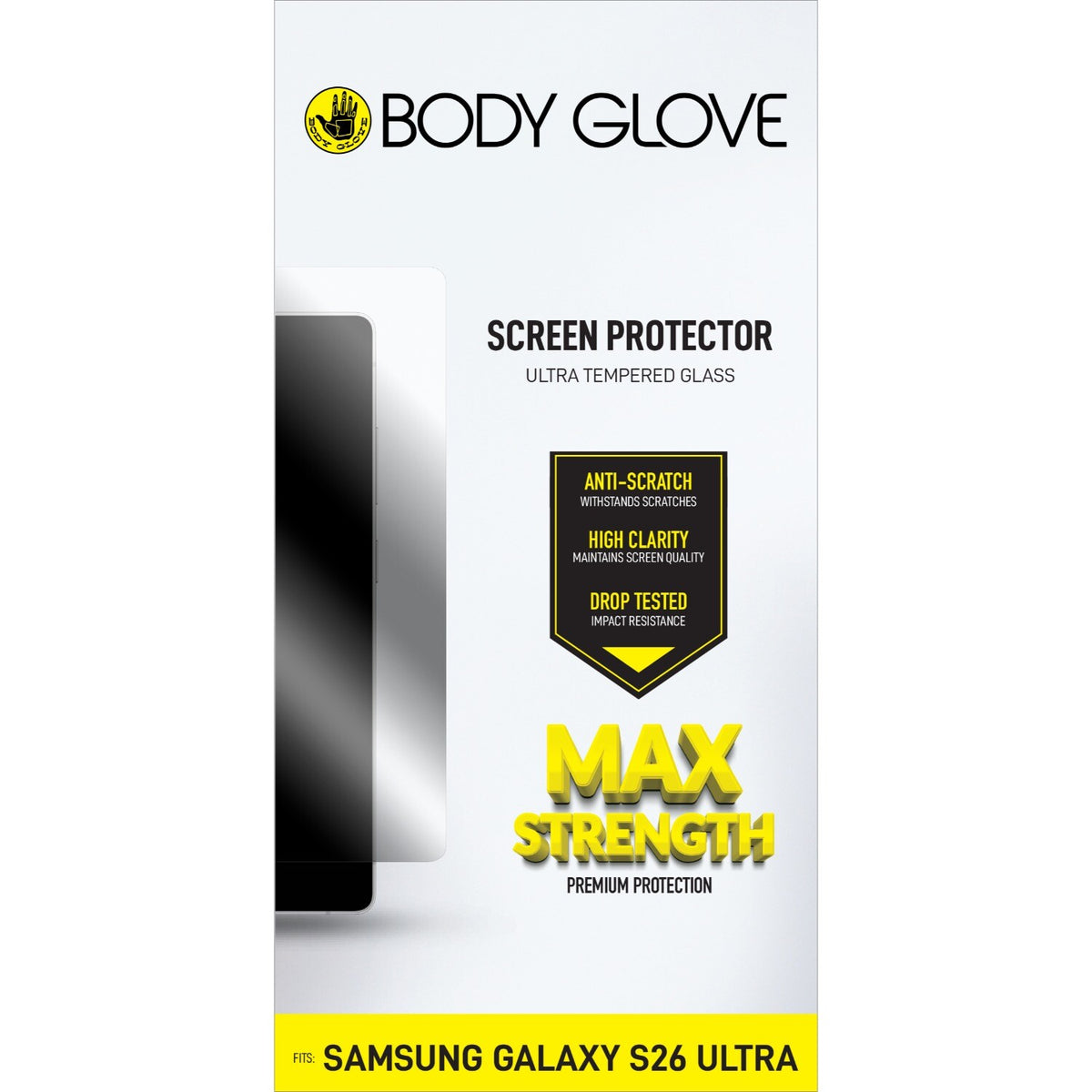 Bodyglove Body Glove Ultra Tempered Glass Screen Protector - Samsung Galaxy S26 Ultra - Clear