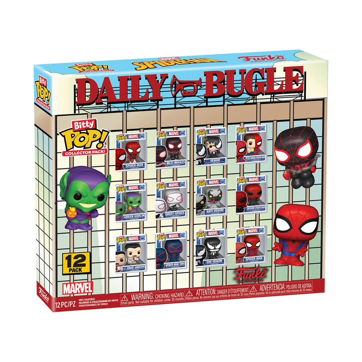 Funko Bitty Pop! Collector Pack: Marvel Spiderman - Daily Bugle 12 Pack