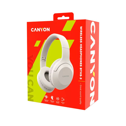 Canyon CNS-CBTHS3BE headphones/headset Wired & Wireless Head-band Calls/Music/Sport/Everyday Bluetooth White