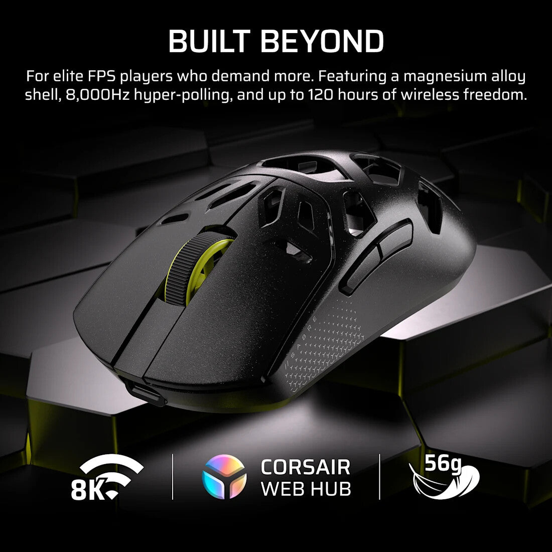 Corsair SABRE v2 PRO mouse Gaming Right-hand Bluetooth + USB Type-C Optical 33000 DPI