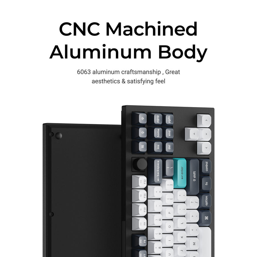 Keychron Q3 Max keyboard Gaming USB + RF Wireless + Bluetooth QWERTY Black, Cyan, Dark Blue, White