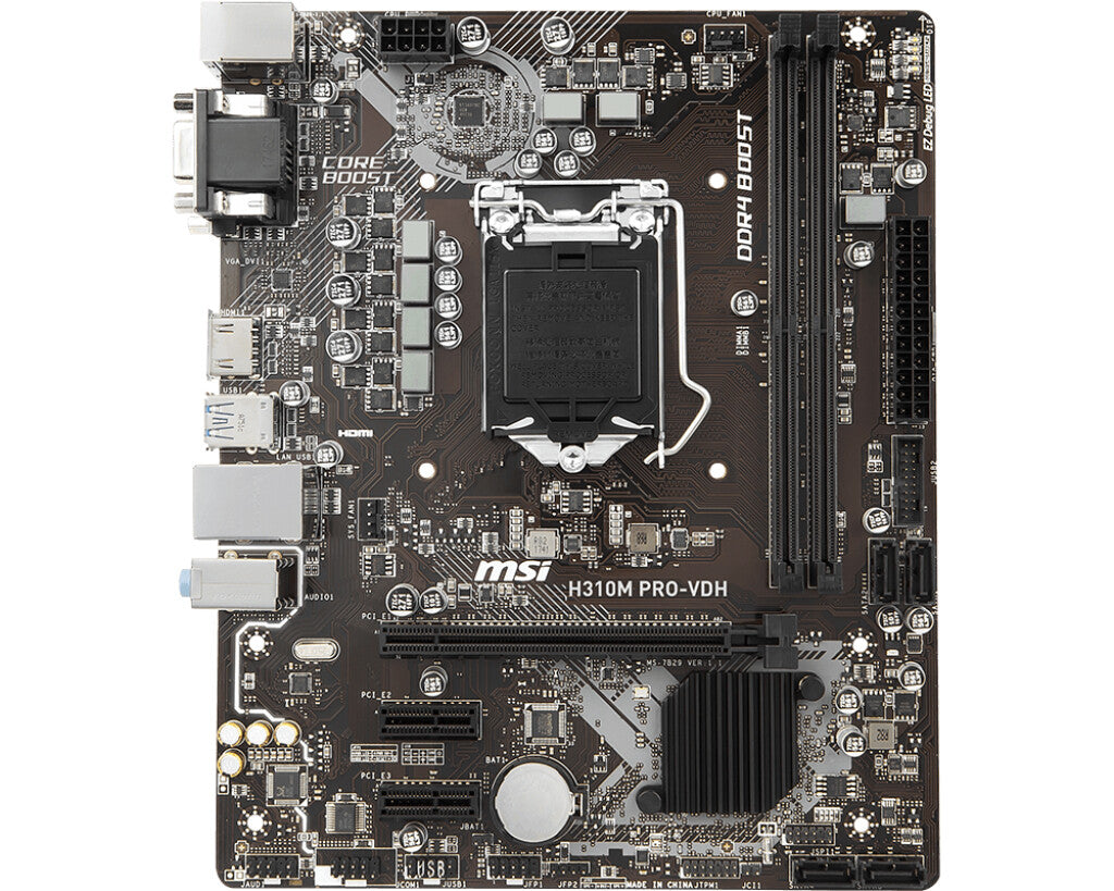 MSI H310M PRO-VDH motherboard Intel® H310 LGA 1151 (Socket H4) micro ATX