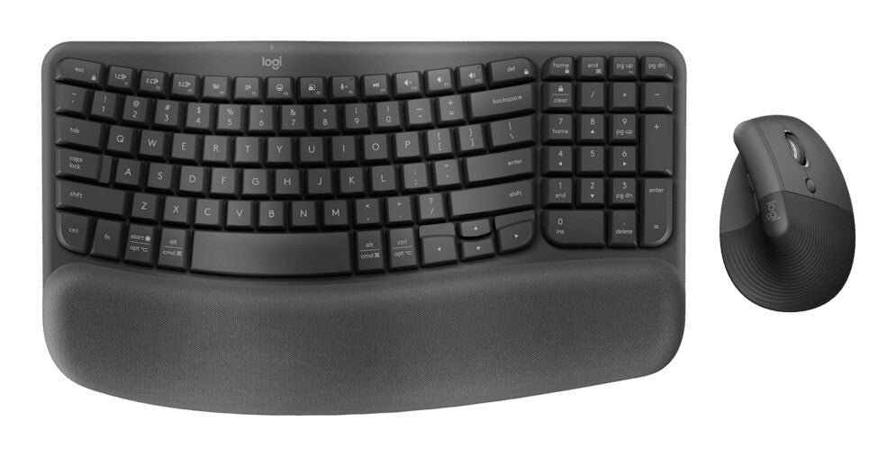 Logitech Wave Keys and Lift Combo keyboard Mouse included Universal Bluetooth QWERTY English Graphite