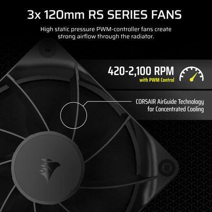 Corsair Nautilus 360 RS Motherboard All-in-one liquid cooler Black