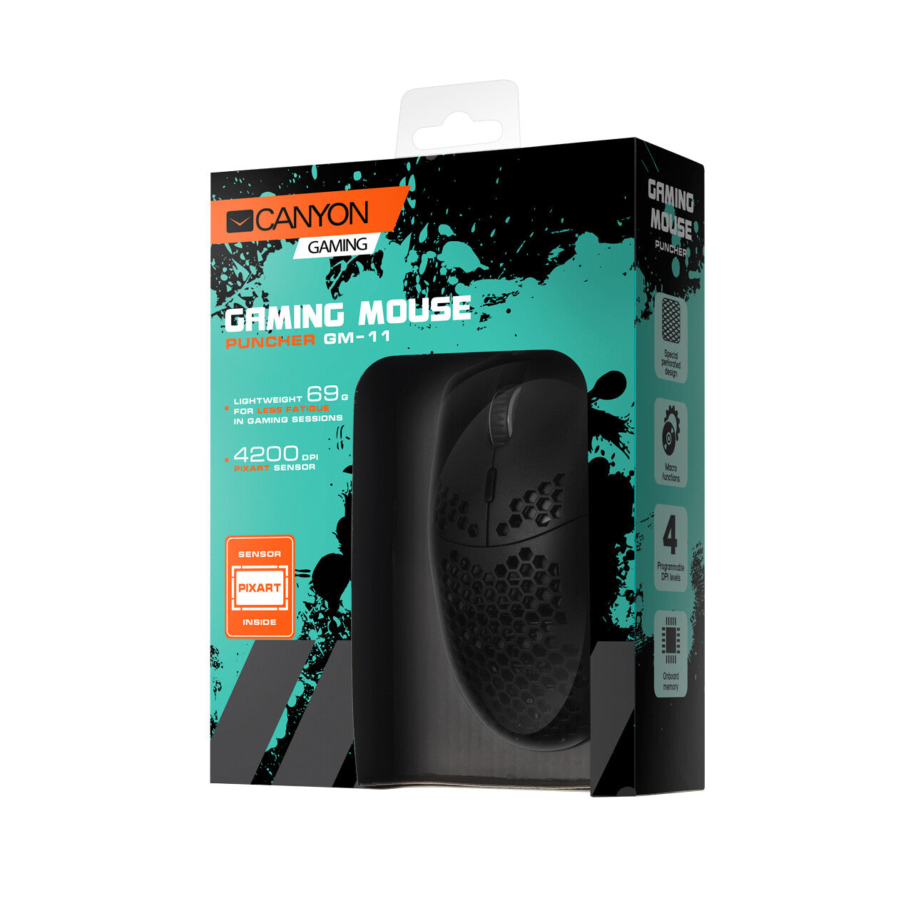 Canyon Puncher mouse Gaming Right-hand USB Type-A Optical 3200 DPI