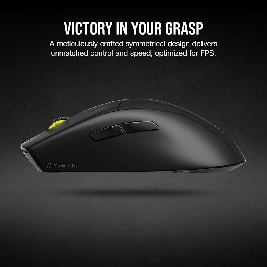 Corsair M75 AIR WIRELESS mouse Gaming Right-hand RF Wireless + Bluetooth Optical 26000 DPI