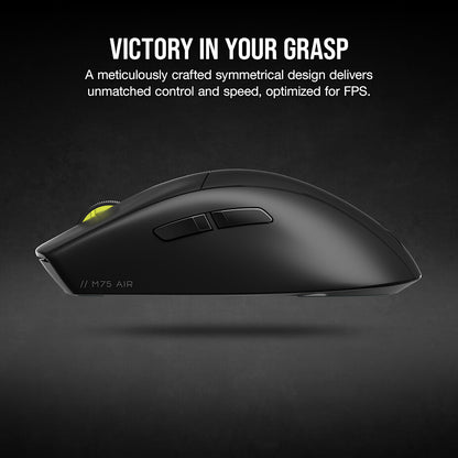 Corsair M75 AIR WIRELESS mouse Gaming Right-hand RF Wireless + Bluetooth Optical 26000 DPI