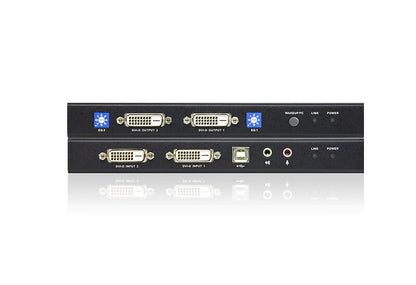 ATEN USB Dual View DVI KVM Extender with Audio and RS-232 (60m)