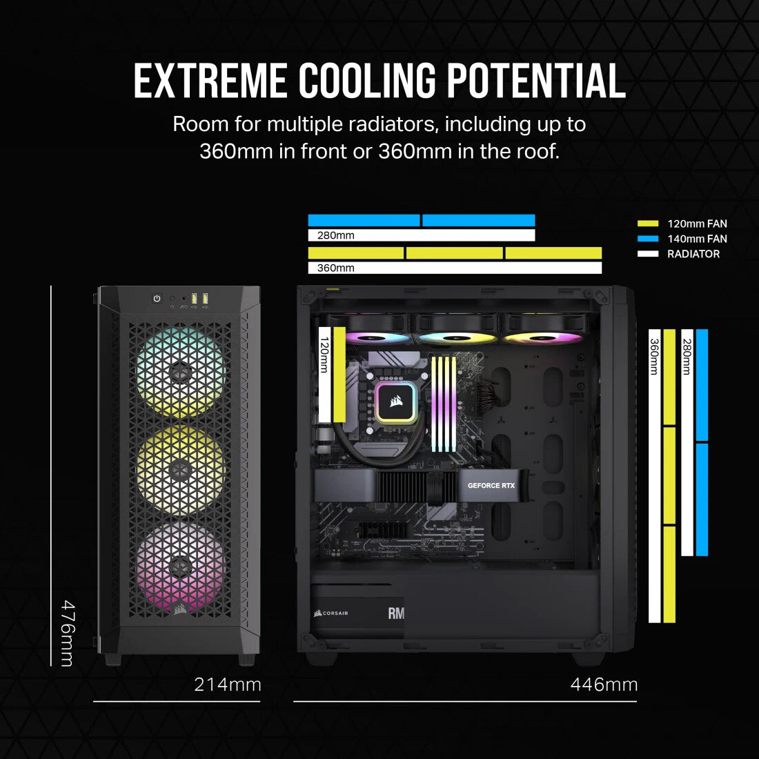 Corsair 480T RGB Midi Tower Black