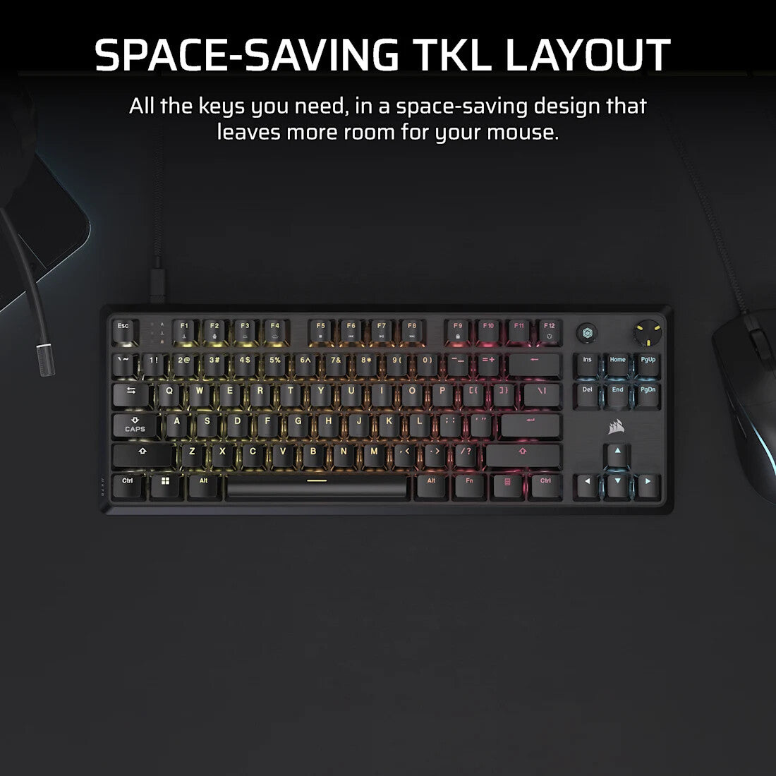 Corsair K70 CORE TKL keyboard Gaming USB Black