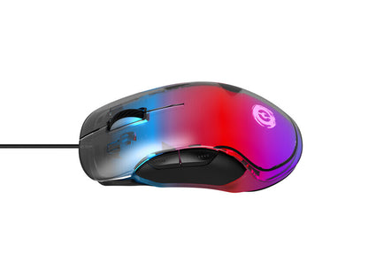 Canyon Braver GM-728, Optical Crystal gaming pel?, Instant 825, ABS material, huanuo 10 million cycle switch, 1.65M TPE cable with magnet ring, weight: 114g, Size: 122.6*66.2*38.2mm, Juodas mouse