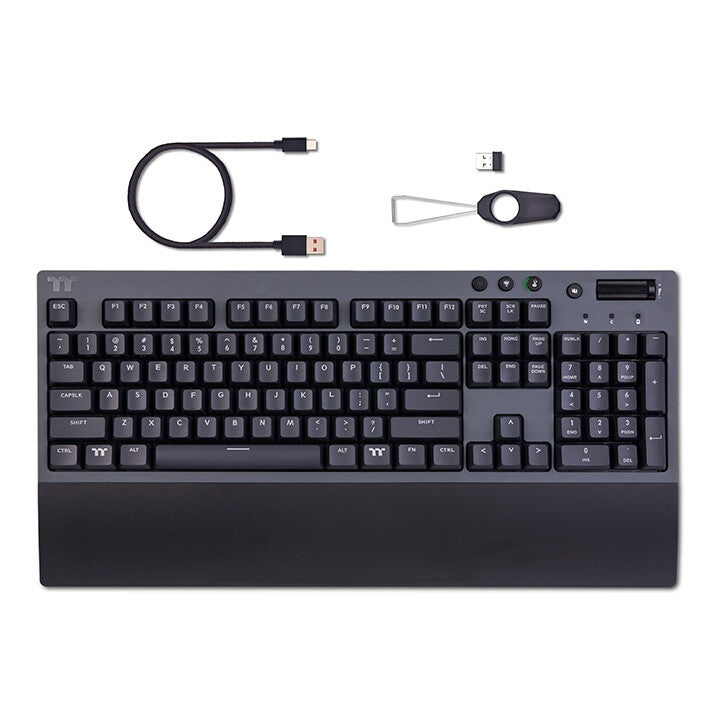 Thermaltake GKB-WOW-RDSNUS-01 keyboard Gaming USB + Bluetooth Black, Grey