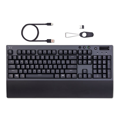 Thermaltake GKB-WOW-RDSNUS-01 keyboard Gaming USB + Bluetooth Black, Grey