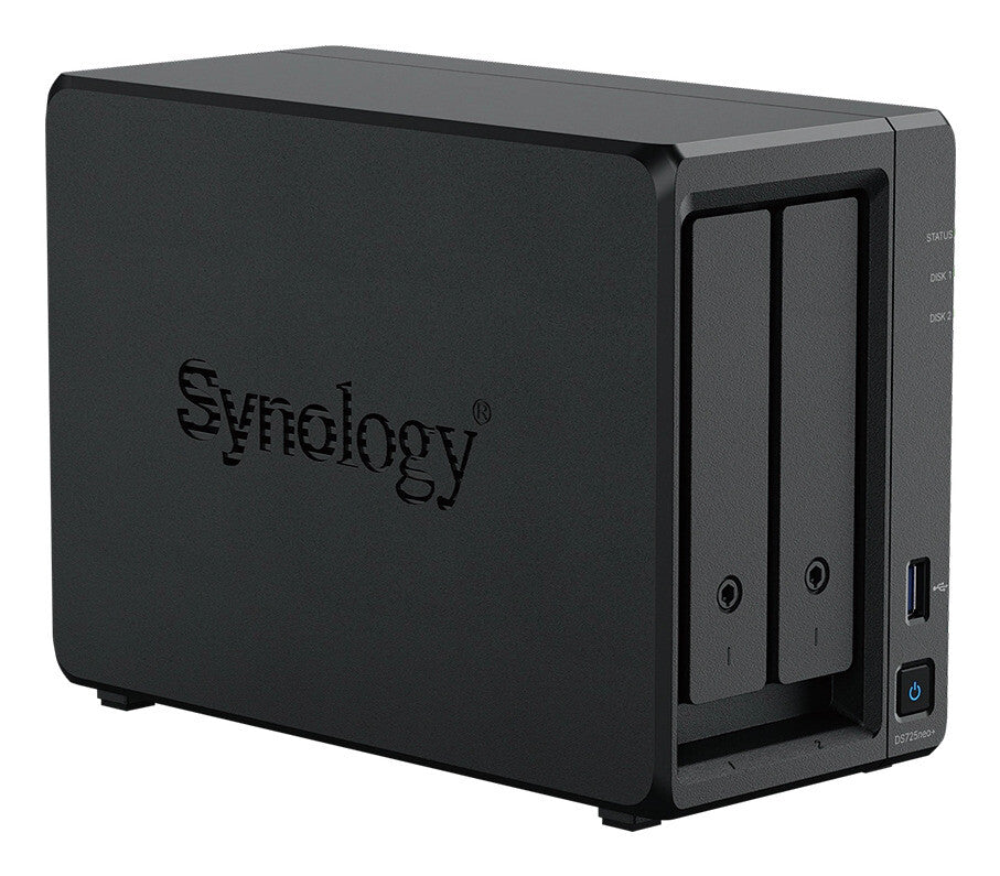 Synology DiskStation DS725NEO+ NAS/storage server Compact Ryzen Embedded R1600 4 GB DDR4 0 TB DSM Black