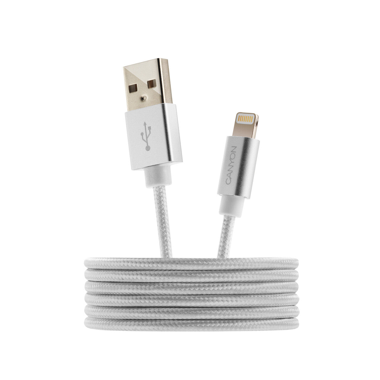 Canyon CNS-MFIC3 mobile phone cable Pearl, White 1 m USB A Lightning