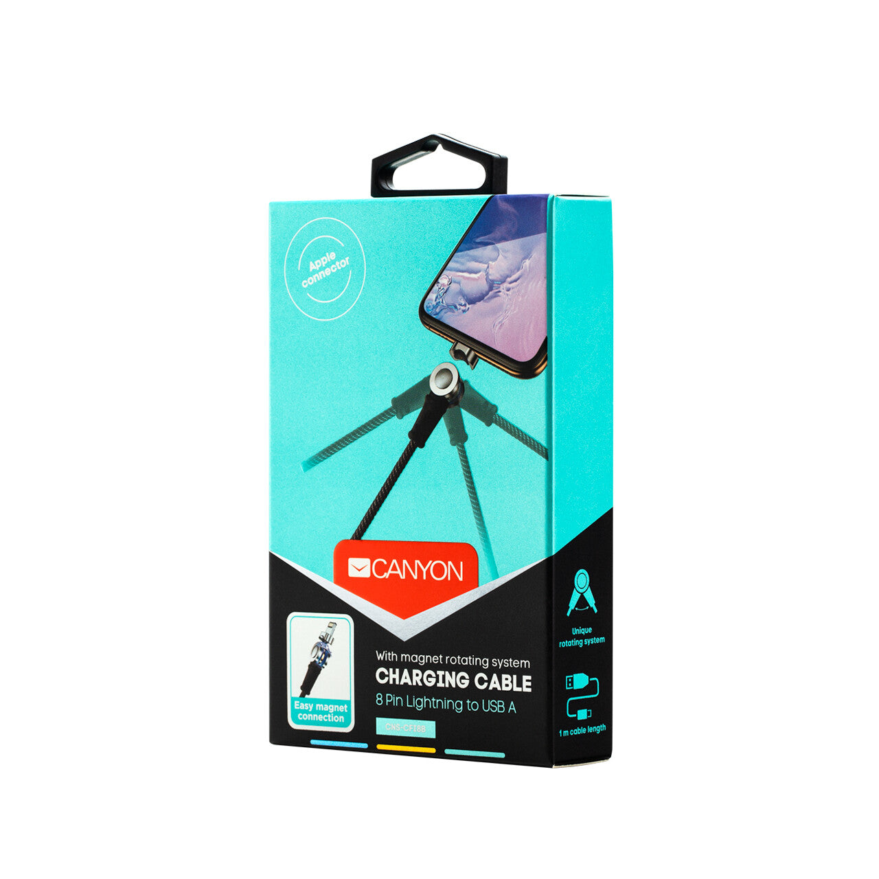Canyon CNS-CFI8B lightning cable 1 m Black