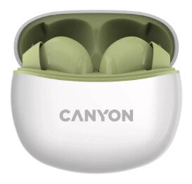 Canyon CNS-TWS5GR headphones/headset Wireless In-ear Calls/Music/Sport/Everyday USB Type-C Bluetooth Green, White