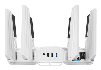 ASUS ROG Rapture GT-BE19000AI wireless router 10 Gigabit Ethernet Tri-band (2.4 GHz / 5 GHz / 6 GHz) White