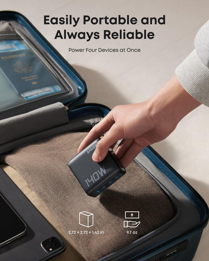 Anker B2697GZ1 mobile device charger Universal Grey AC Fast charging Indoor