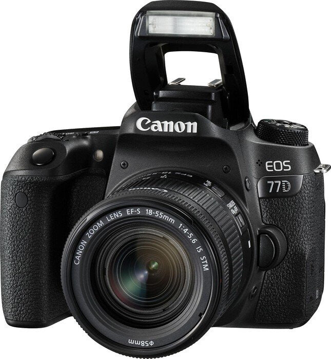 Canon EOS 77D + 18-55mm F4.0-5.6 IS STM SLR Camera Kit 24.2 MP CMOS 6000 x 4000 pixels Black