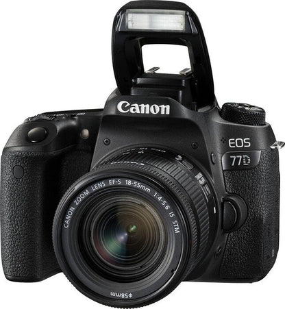 Canon EOS 77D + 18-55mm F4.0-5.6 IS STM SLR Camera Kit 24.2 MP CMOS 6000 x 4000 pixels Black