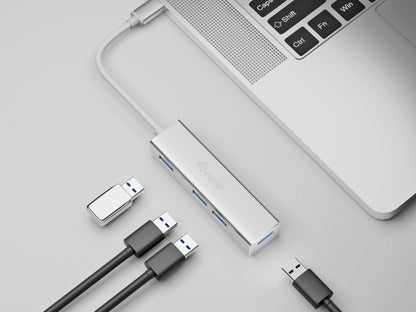 Equip USB-C to 4-port USB 3.0 Hubs