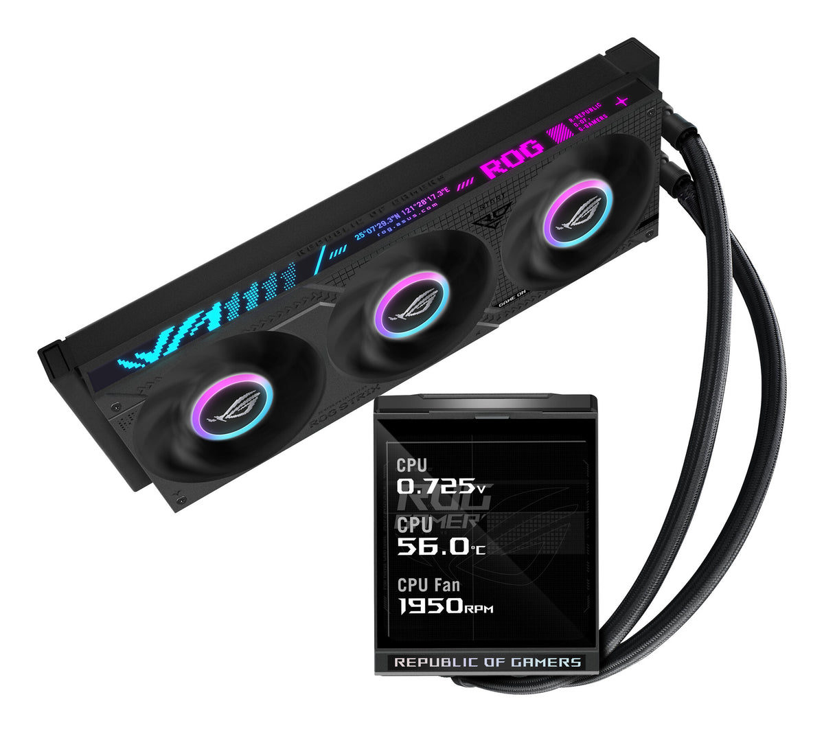 ASUS ROG Strix LC IV 360 ARGB LCD Processor All-in-one liquid cooler 12 cm Black