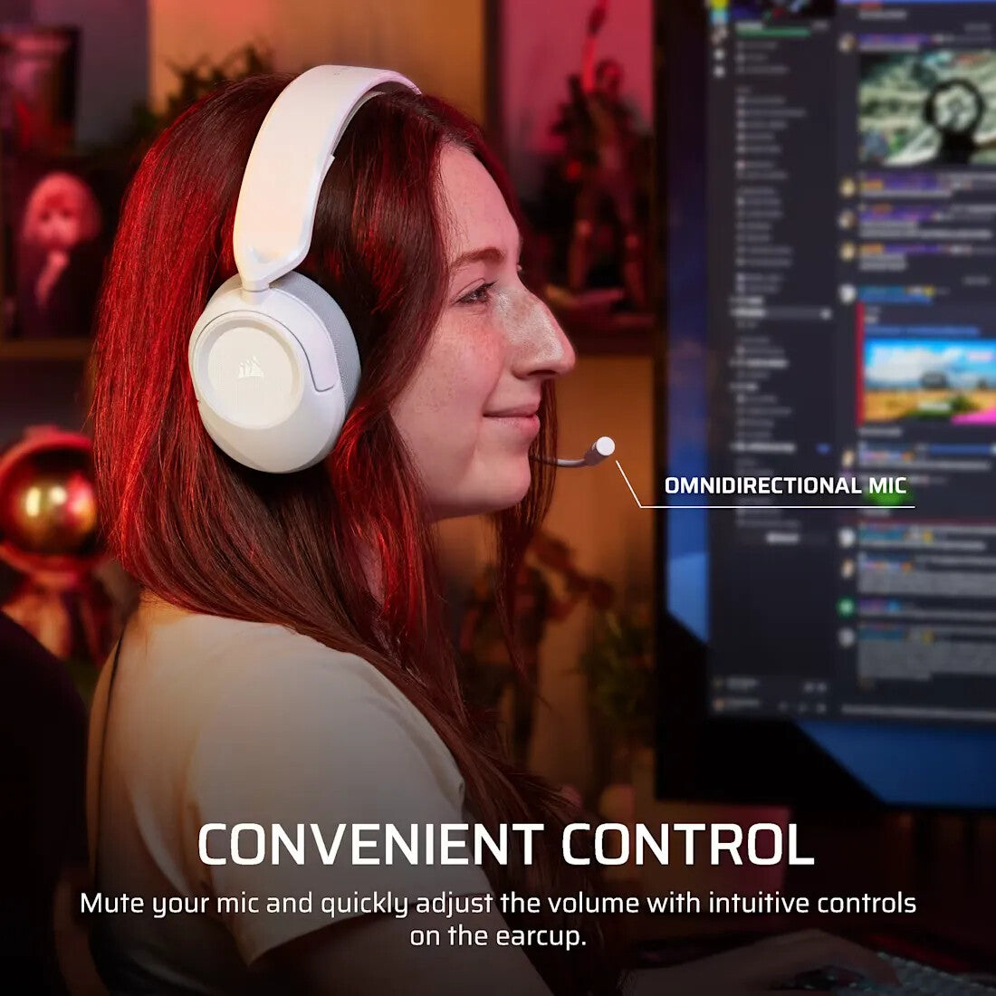 Corsair HS35 v3 Headset Wired Head-band Gaming White