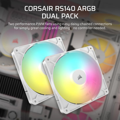 Corsair RS140 ARGB Computer case Fan 14 cm White 2 pc(s)