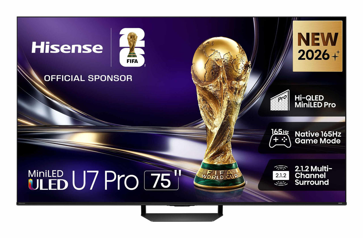 Hisense 75U7S PRO TV 190.5 cm (75") 4K Ultra HD Smart TV Wi-Fi Grey, Black 600 cd/m²