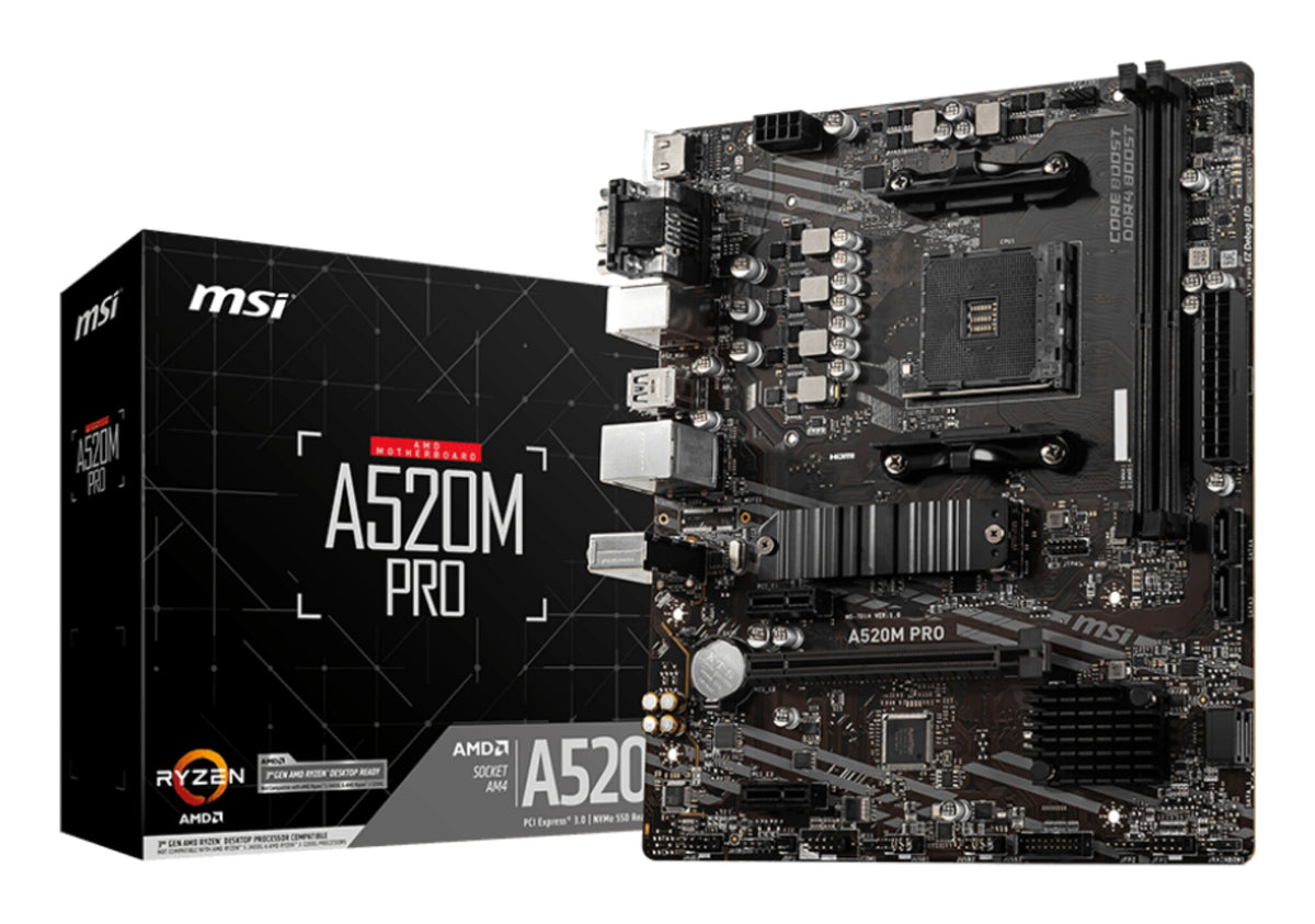 MSI A520M-PRO AMD AM4 MATX Gaming Motherboard