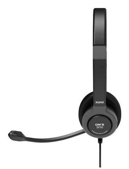 Port Designs 912001 headphones/headset Wired Head-band Office/Call center USB Type-C / USB Type-A Black