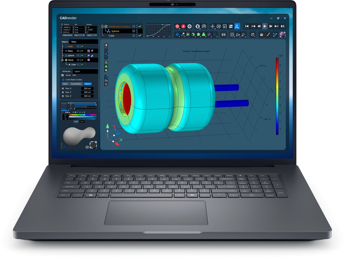DELL Pro Max 18 Plus MB18250 Intel Core Ultra 7 265HX Mobile workstation 45.7 cm (18") Quad HD+ 32 GB DDR5-SDRAM 512 GB SSD NVIDIA RTX PRO 2000 Blackwell Wi-Fi 7 (802.11be) Windows 11 Pro English Black
