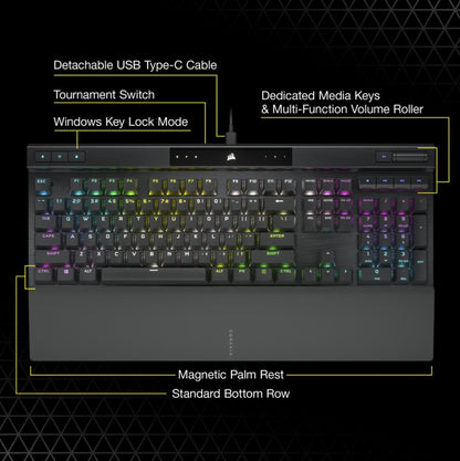 Corsair K70 RGB PRO keyboard Gaming USB QWERTY English Black