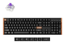 Keychron K10 HE keyboard Gaming USB + RF Wireless + Bluetooth QWERTY English Black, Wood