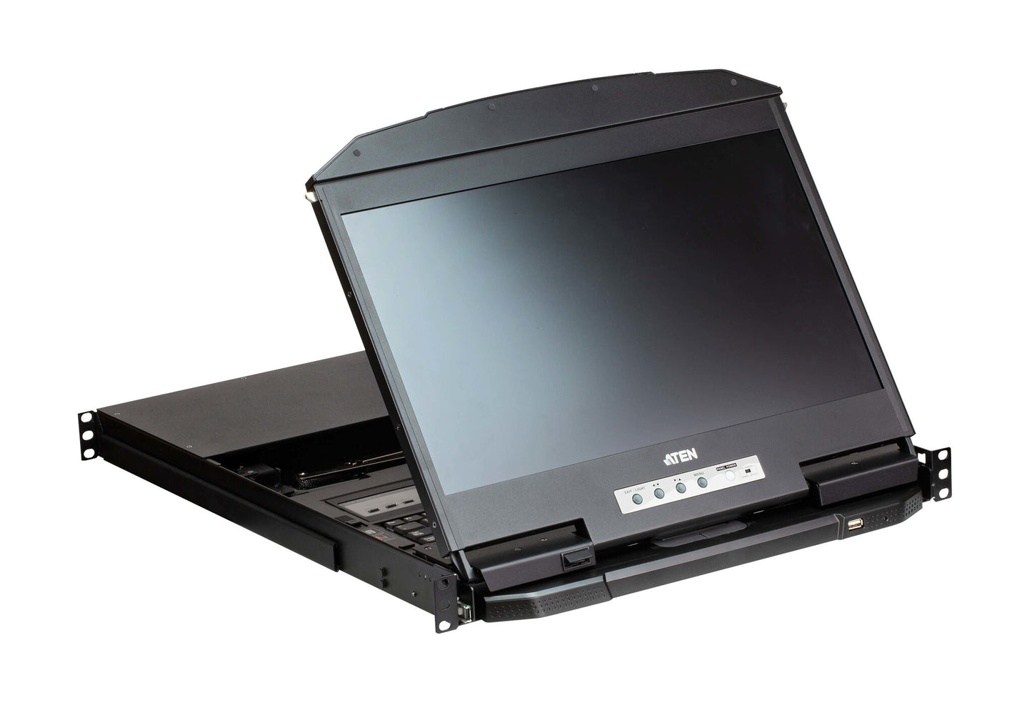 ATEN 4-Port USB HDMI Multi-View Dual Rail WideScreen LCD KVM Switch