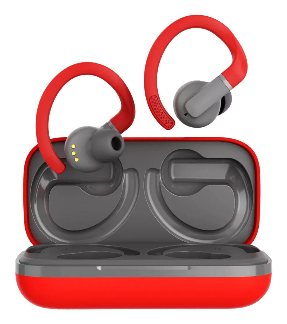 Canyon OnRun 11 Sport Headset True Wireless Stereo (TWS) Ear-hook, In-ear Calls/Music/Sport/Everyday Bluetooth Grey, Red