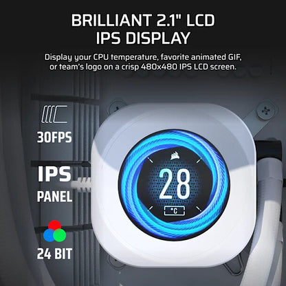 Corsair Nautilus 360 RS Processor All-in-one liquid cooler 12 cm White